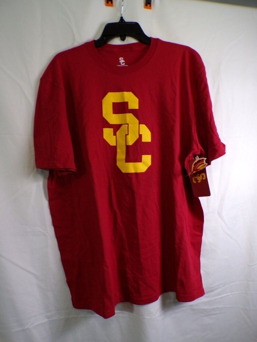 USC SC Trojans Interlock Tee Men's XL Red USC Licensed SC400M Graphic T-Shirt